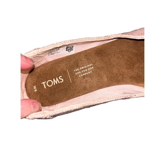 Tom’s Women’s Jutti Flats Light Pink Linen Size 6 - Picture 6 of 10